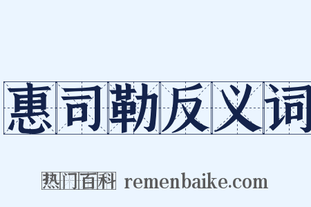 惠司勒反义词是什么意思的图片